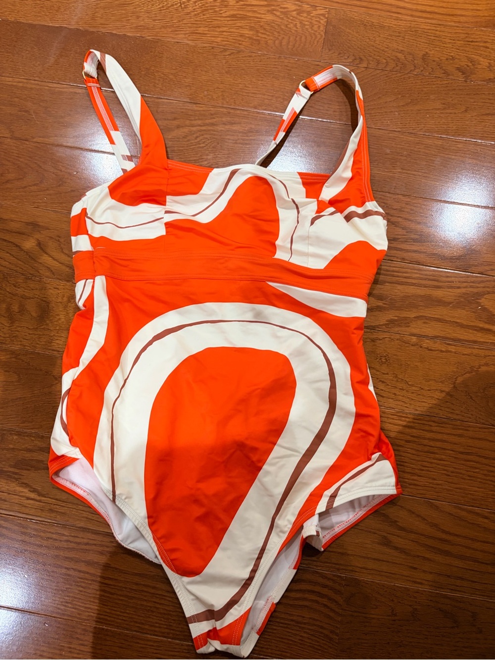 Triumph Orange & White Swirl One-Piece Swim